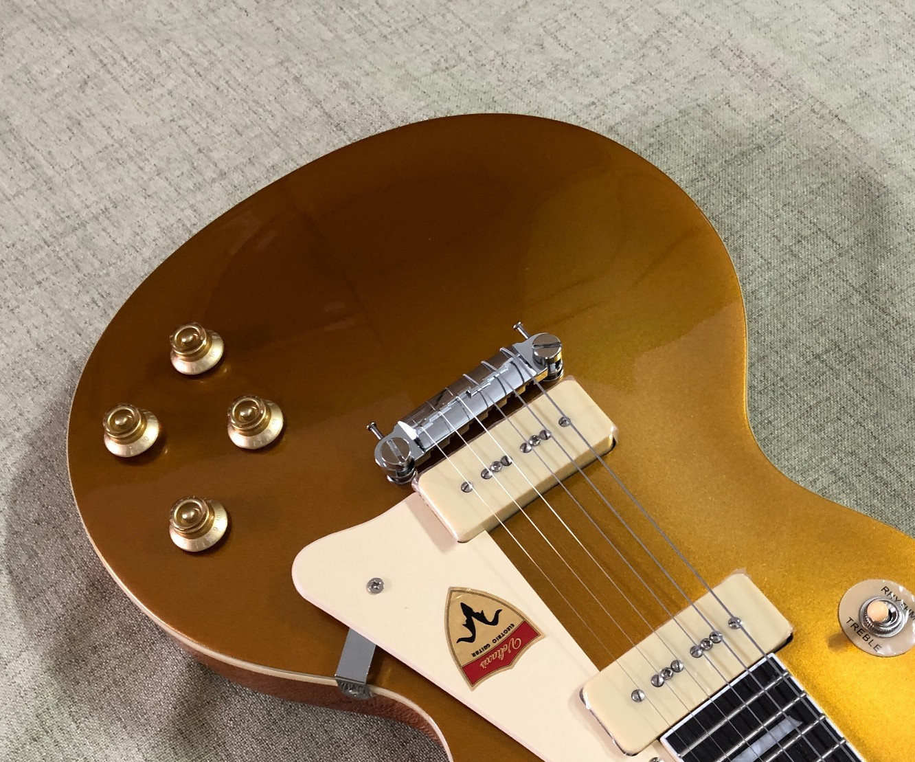 Gold Top Retro P90 Pickup Electric Guitar rosewood fingerboard Hot sales