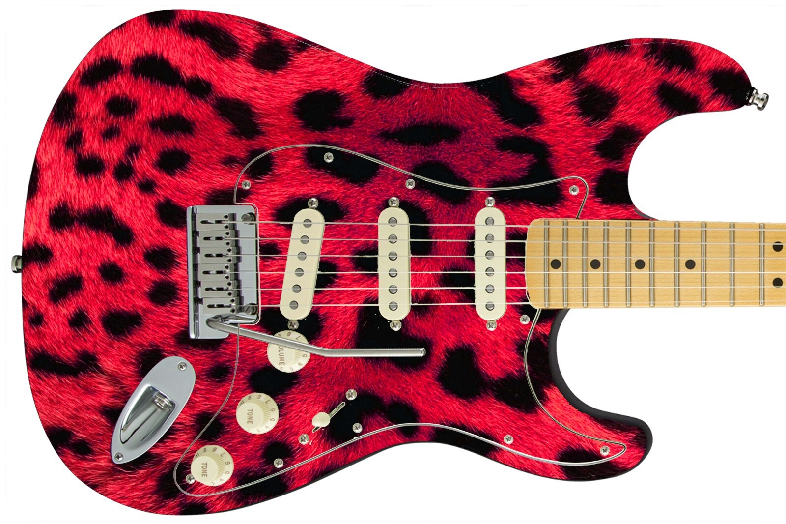 Guitar Skin Wrap Axe Reface Iconic 80’s Cheetah Monfreda 1347