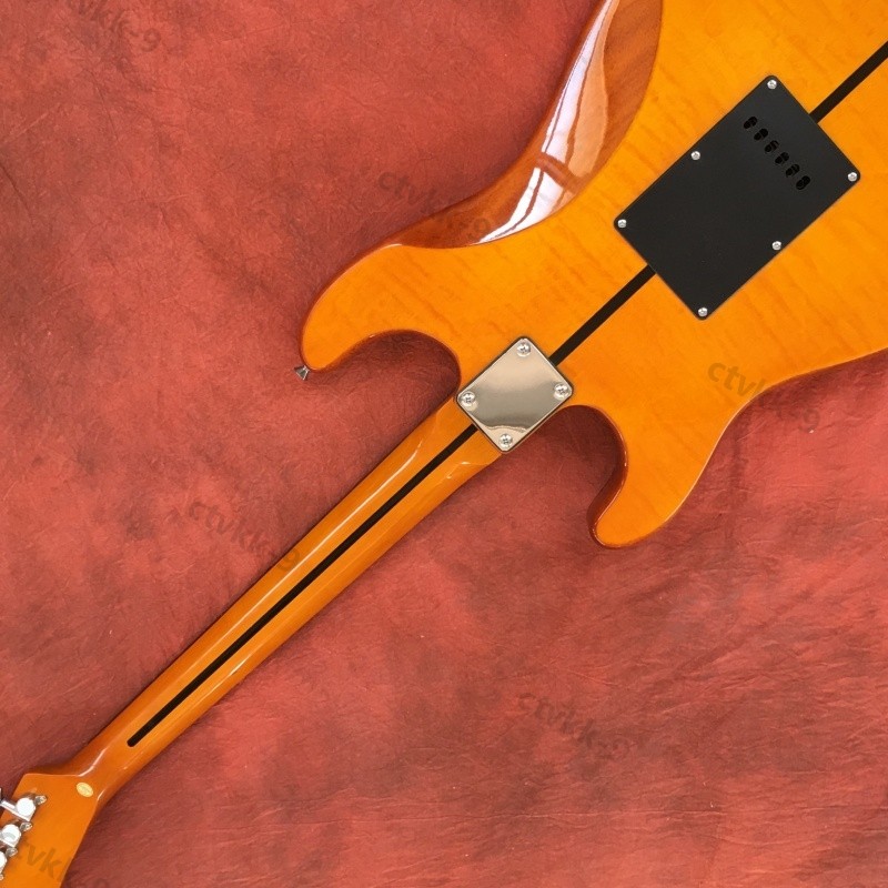 Electric Guitar Custom Binding Flame Maple Top SSS Basswood Body BEST OFFER