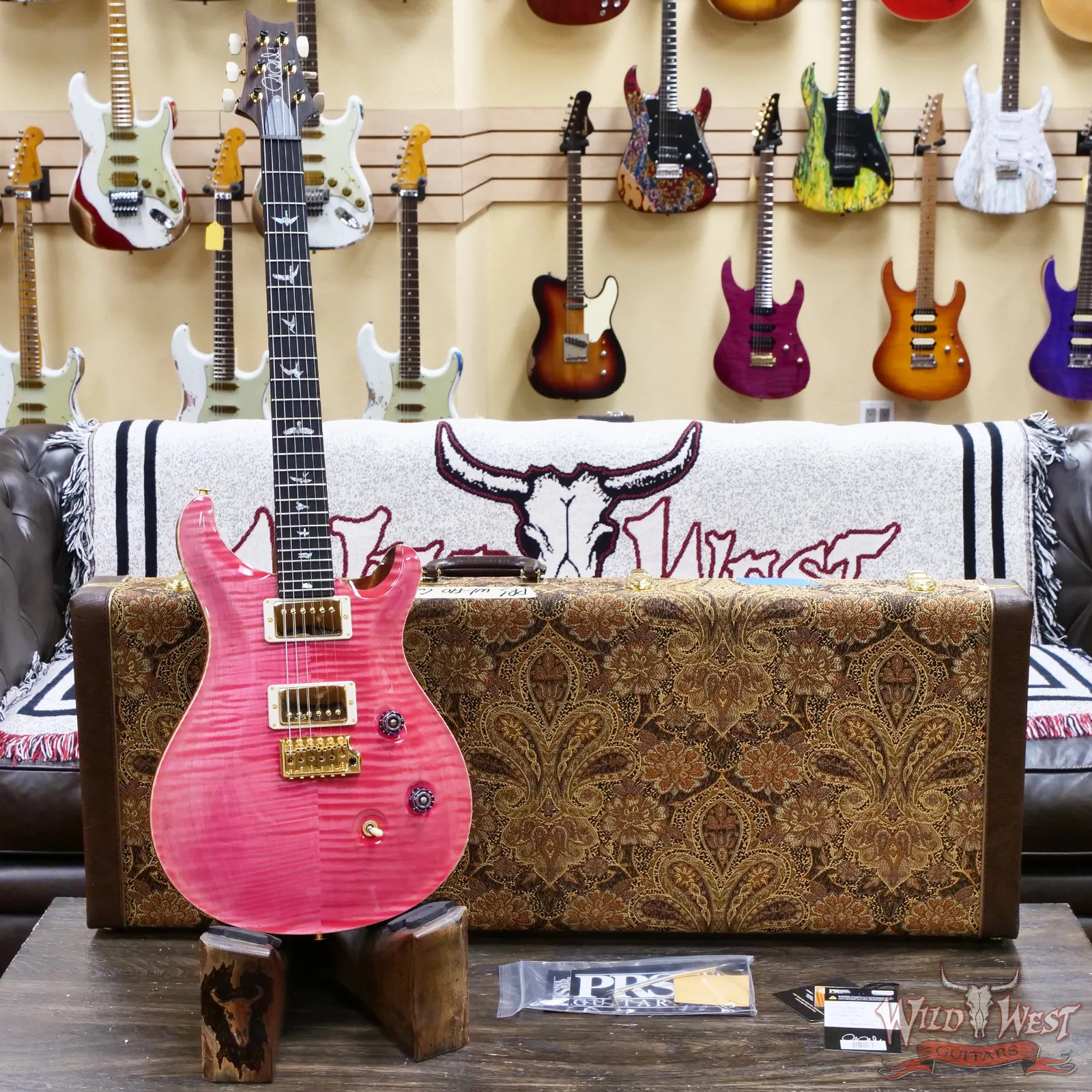 2026 PRS Wood Library 10 Top Custom 24 Bonnie Pink Natural Back 7.80 lbs