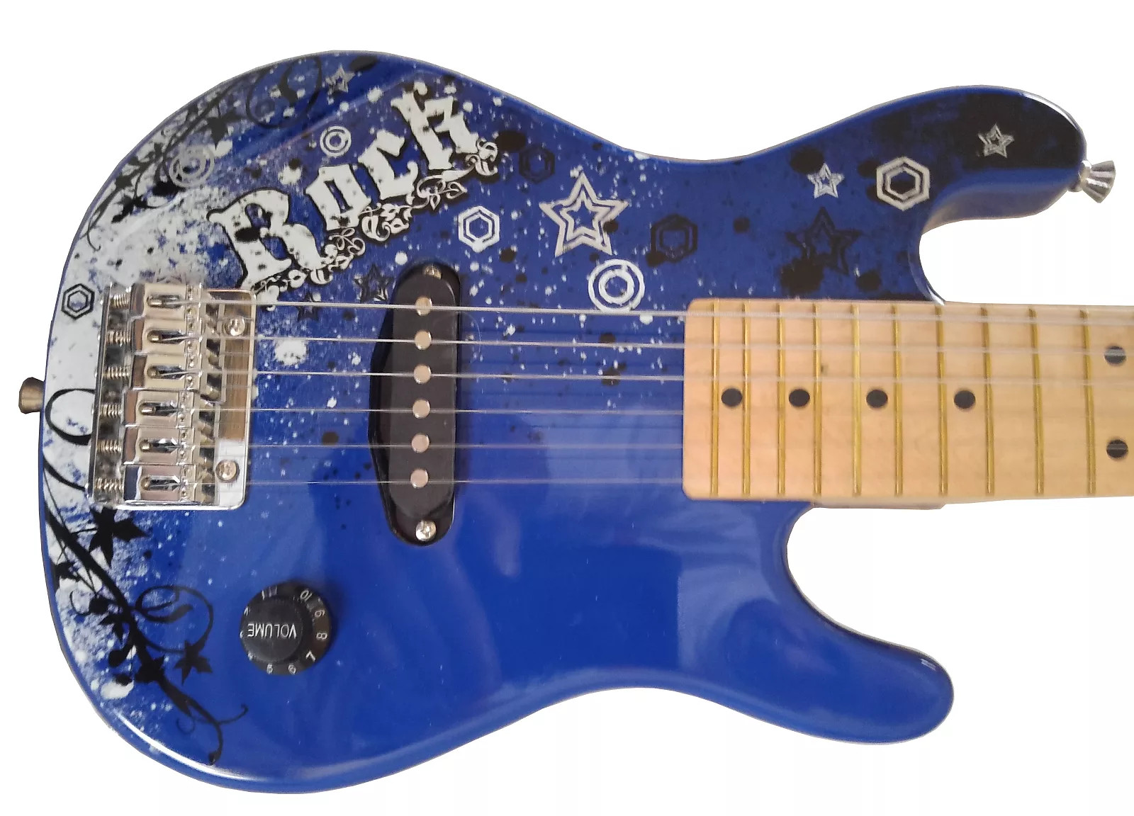 Fishbone ROCK Mini Model STS-BLU-2 Shorty Travel Guitar with Gig Bag