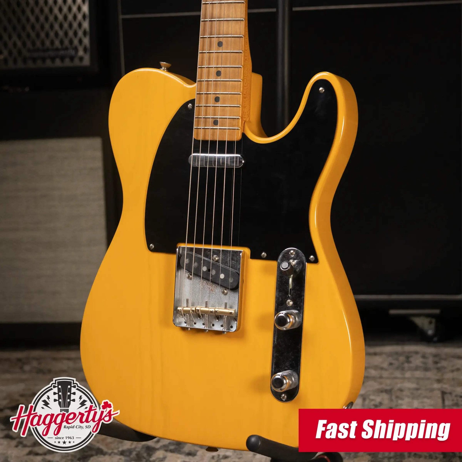 Fender 75th Anniversary Vintera Road Worn 1951 Telecaster Electric Guitar – Butt