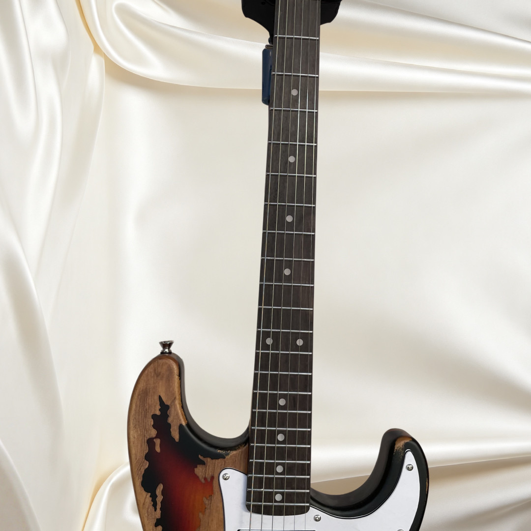 Vintage Aged nature Sunburst STD Electric Guitar HSH Pickups Chrome Parts
