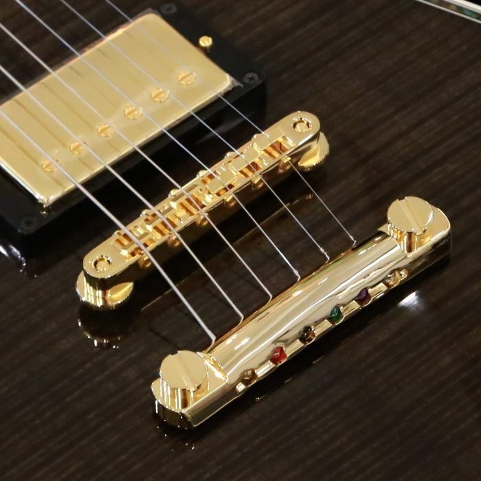 Electric Guitar Greco GM-CST/TM/TBK Trans Black Japan Tiger Maple Top Ebony