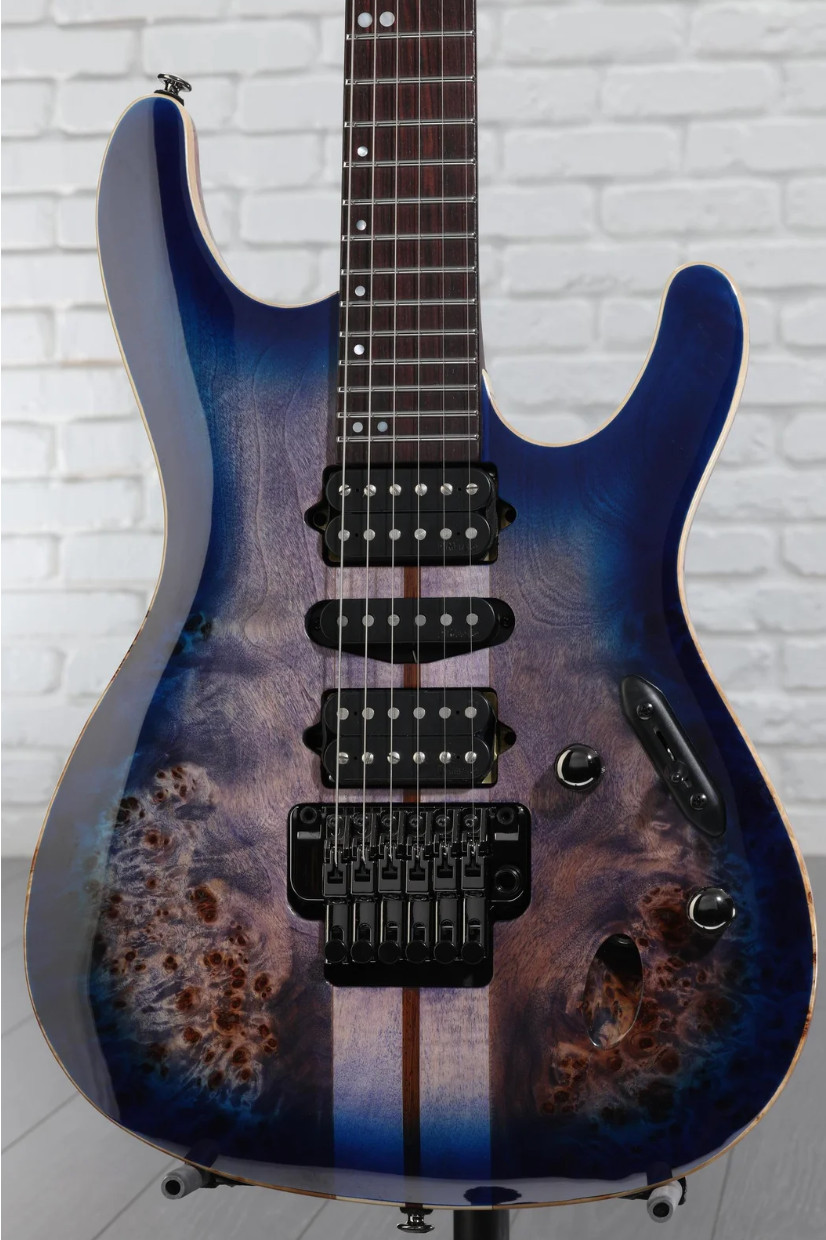Ibanez Premium S1070PBZ Electric Guitar – Cerulean Blue Burst