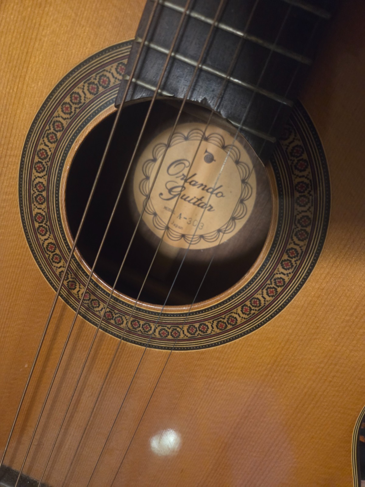 Orlando Guitar 303 1960’s Natural Wood Finish Acoustic Guitar