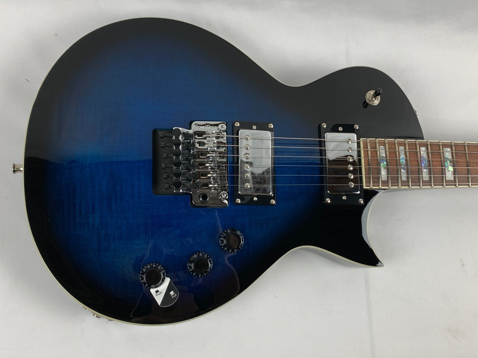 ESP LTD AS-1 FR FM Alex Skolnick Black Aqua Sunburst Guitar + Case B-Stock Korea