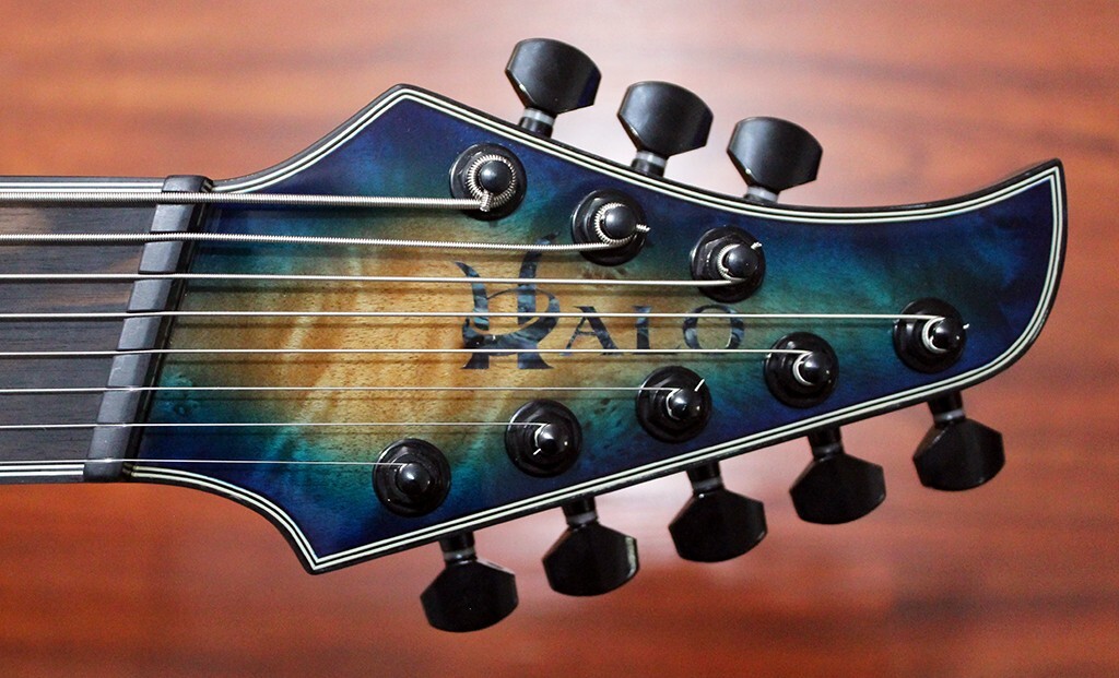 Halo Octavia 8 String Multiscale Guitar, Maple Burl Top, Hipshot [MADE TO ORDER]