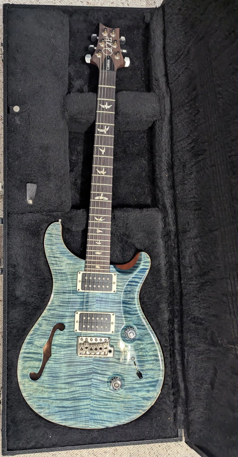 PRS 2014 Semi Hollow Custom 24 10 Top Aqua Bluex Limited Run 1/200