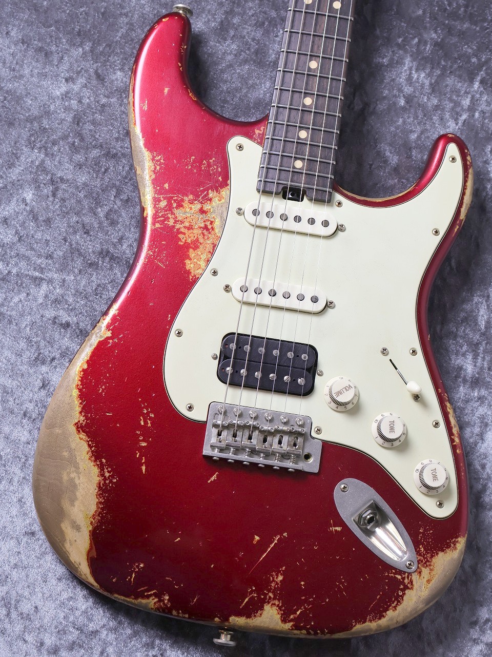 Luxxtone Choppa S Alder Old Candy Apple Red Used Heavy Aged Guitar