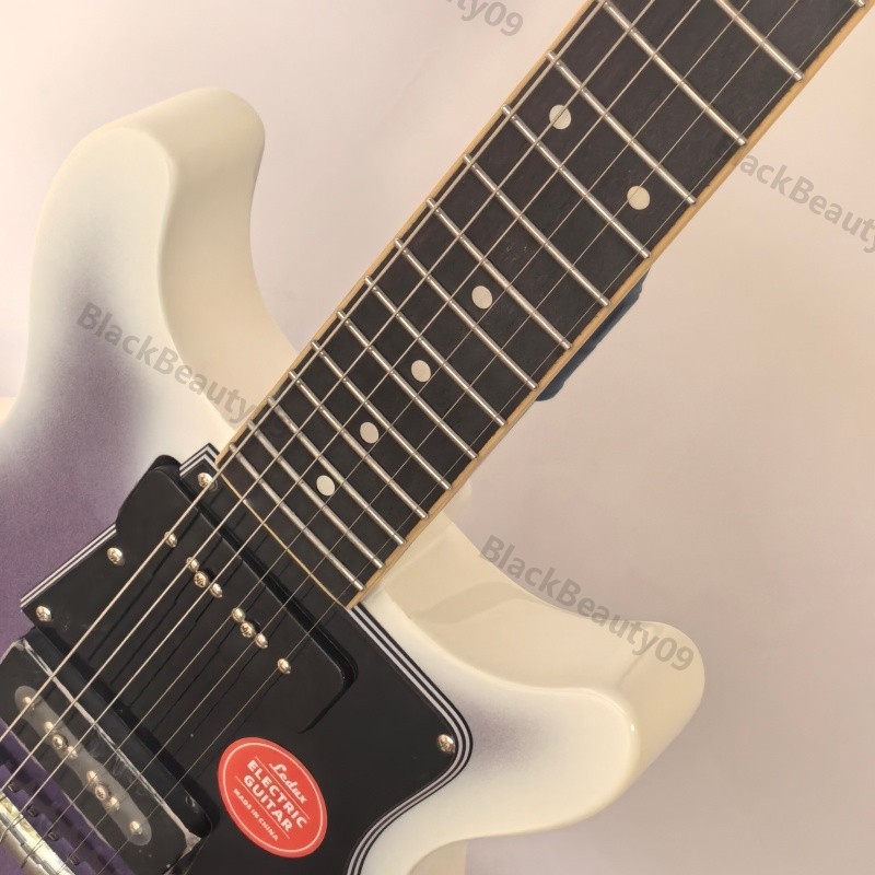 Solid Body Electric Guitar Purple Burst 2 P90s Wrap HW Stainless Rounded Fret