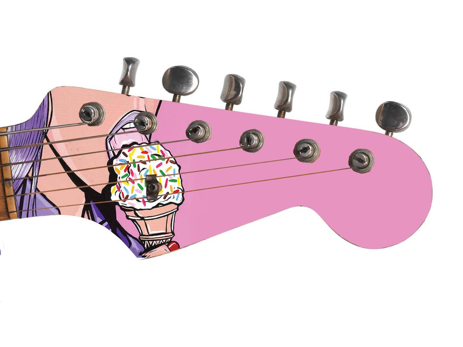 Guitar Skin Wrap Axe Re-Skin Pop Rock West End Girl Groupie Girl – 1213