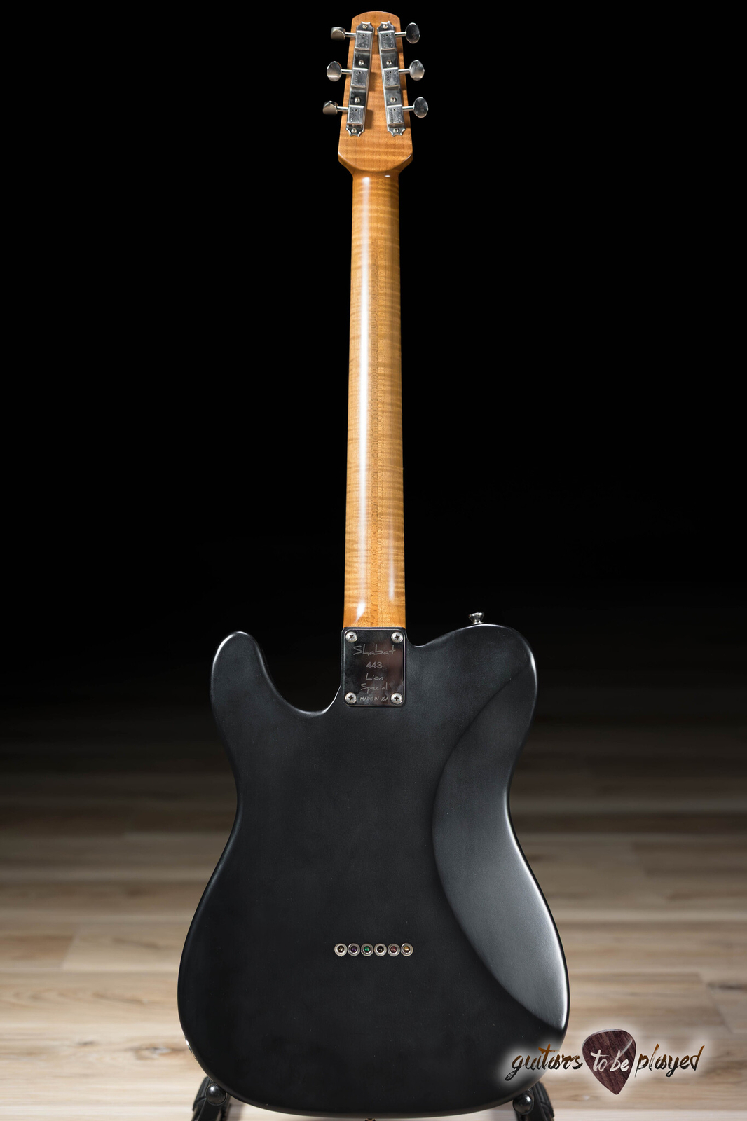 Shabat Lion Special Swamp Ash T-Style w/ Maple Neck & Lollar P-90s – Satin Black