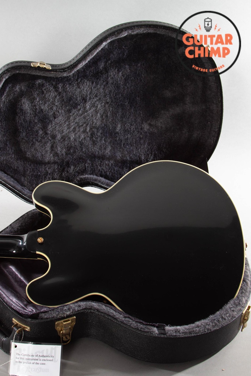 2012 Gibson Custom Shop ES-355 Ebony Black VOS Bigsby OHSC COA