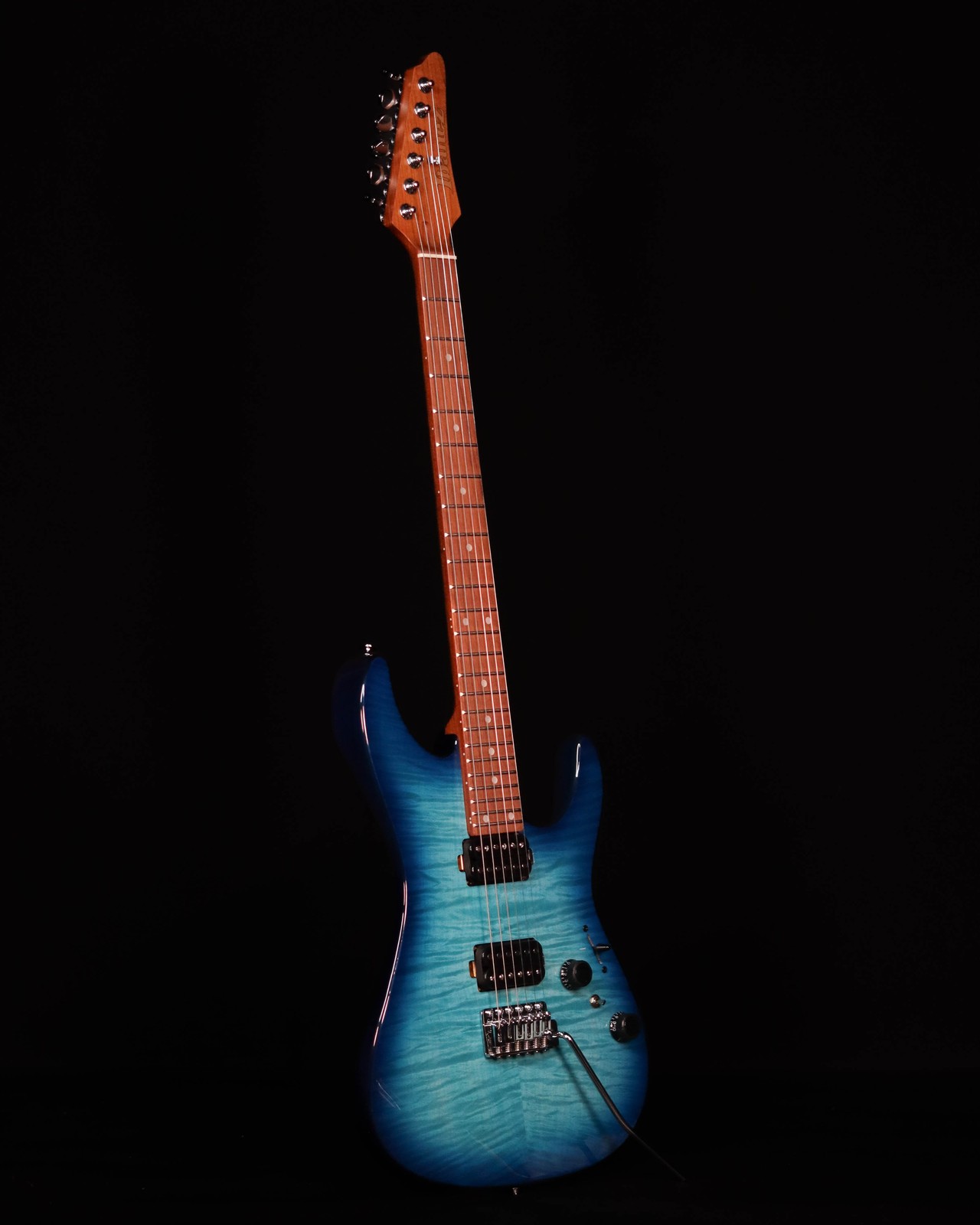 Ibanez AZ24S1F Flame Top Electric, Transparent Turquiose Burst