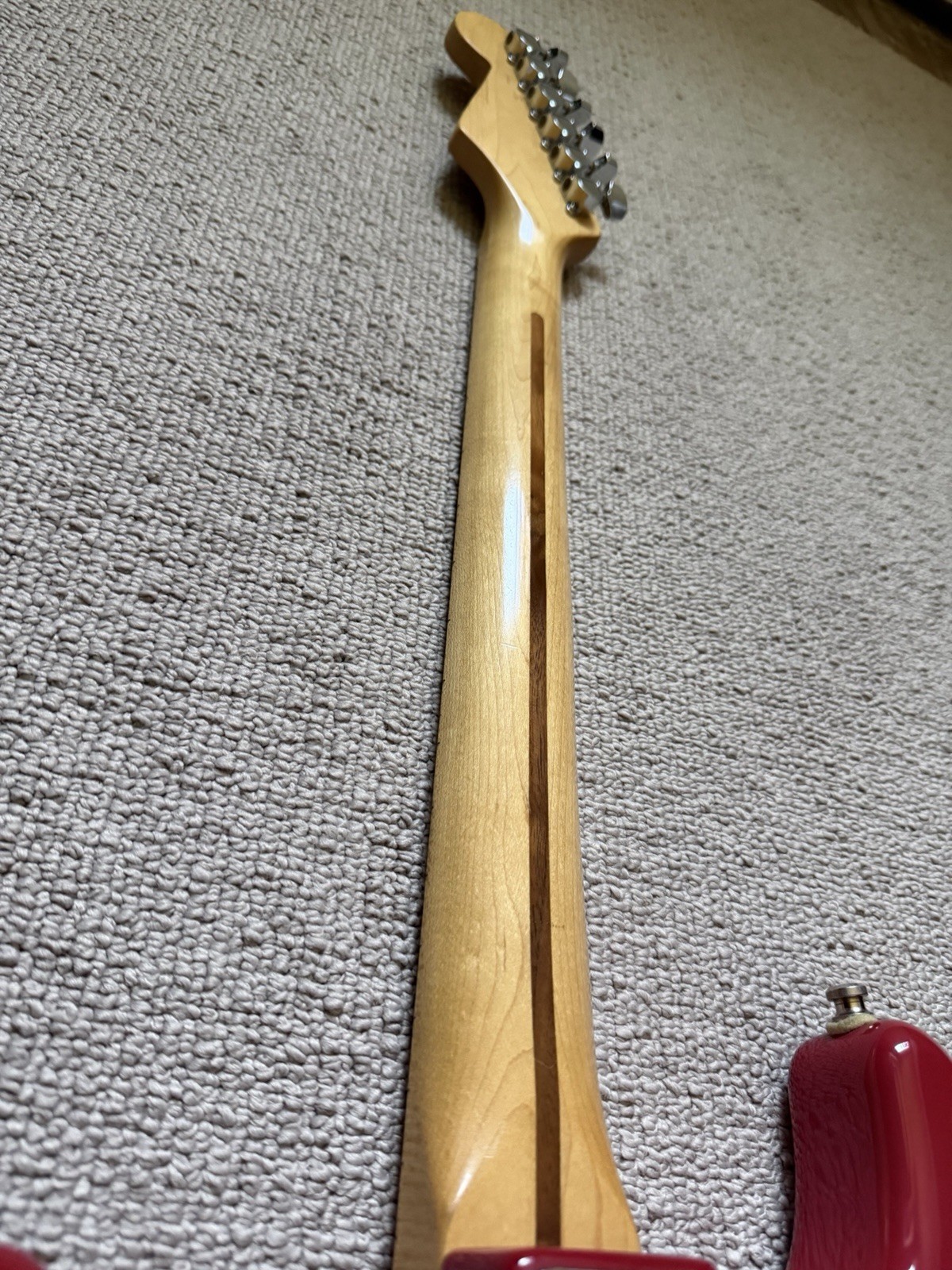 1989-1990 Fender Squier Stratocaster Made In USA Electric Guitar in Red