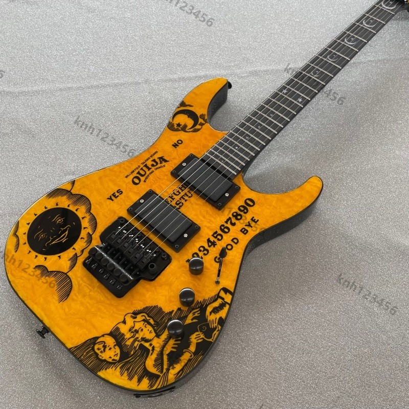 Kh Ouija Solid Body Electric Guitar Stainless Rounded Fret Edge C Shape Neck