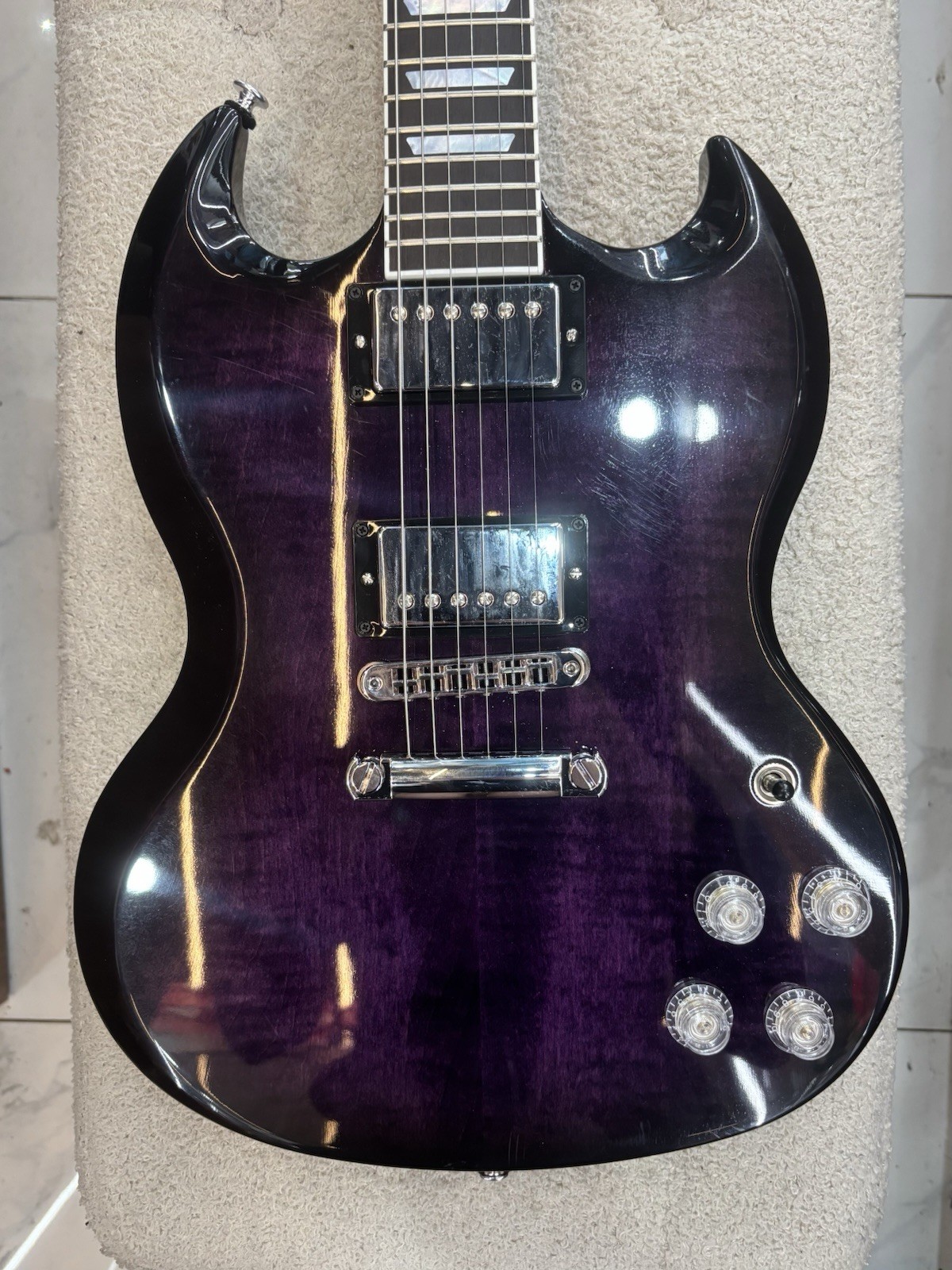 Gibson SG Modern Dark Purple Burst Electric Guitar USA w/ Gator Transit Gig Bag