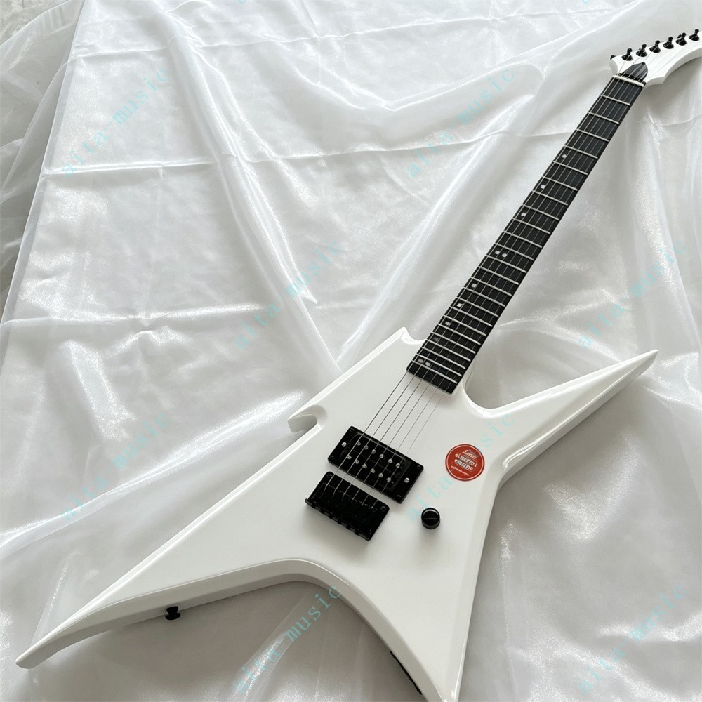 Solid Electric Guitar Stainless Rounded Fret Edge FR Bridge White Fast Shipping