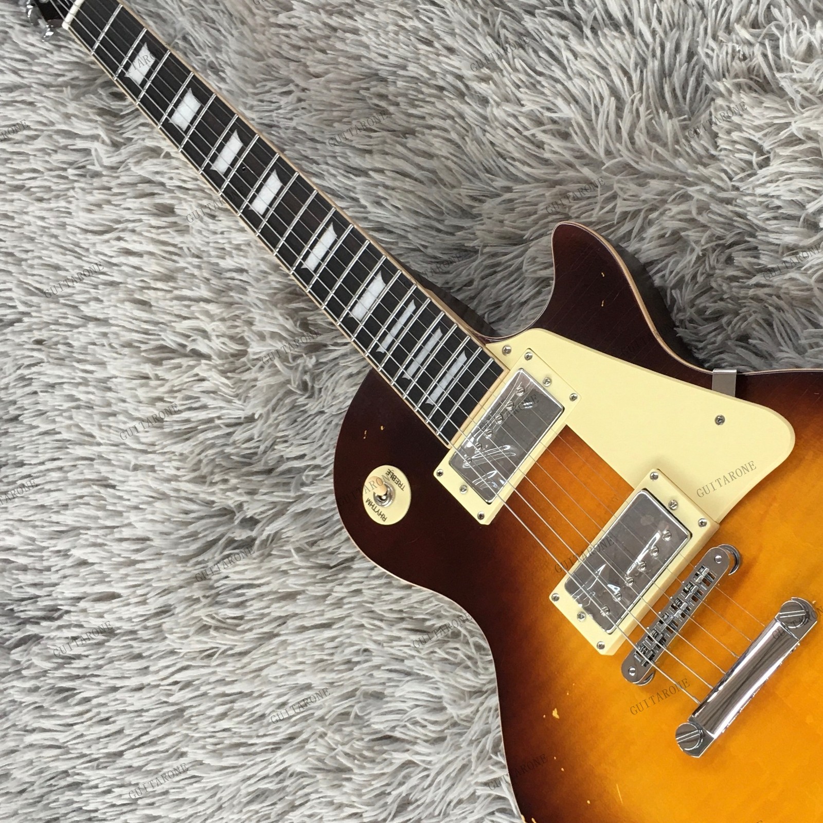Aged Nitro Finish Solid Body Electric Guitar Stainless Steel Rounded Fret Edge