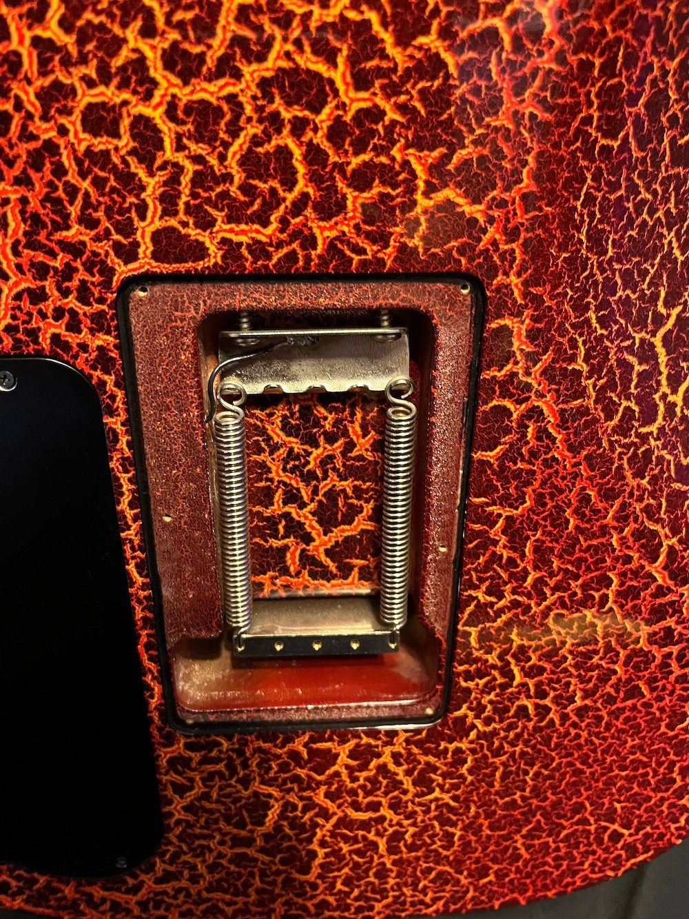 1988 Jackson USA Lava Fire Crackle Limited Edition Guitar Signed-Grover Jackson