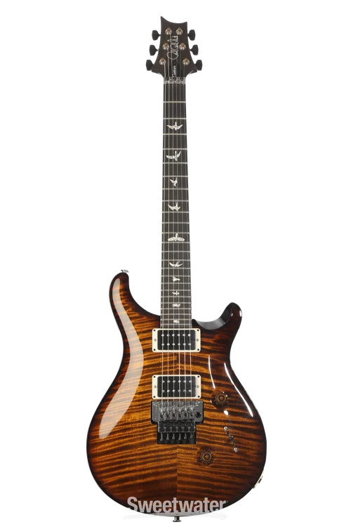 PRS Custom 24 “Floyd” 10-Top Electric Guitar – Black Gold Wraparound Burst