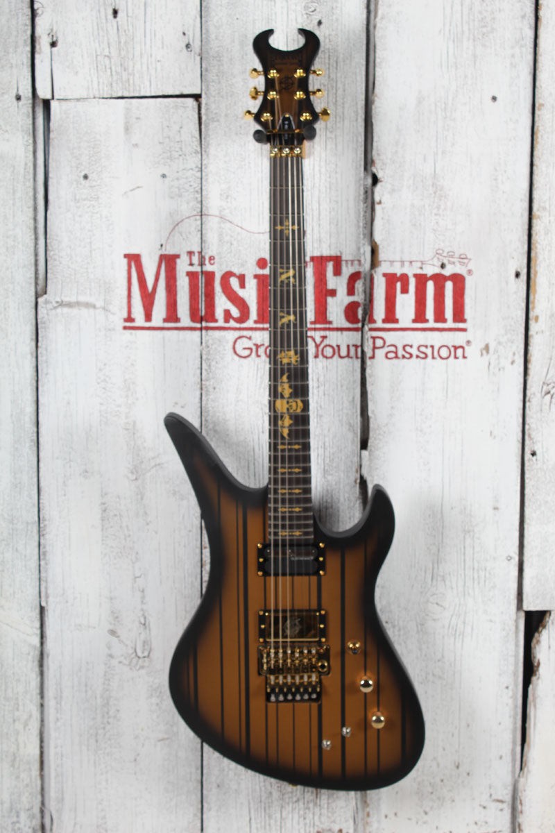 Schecter Synyster Gates Custom-S Electric Guitar Satin Gold Burst Finish