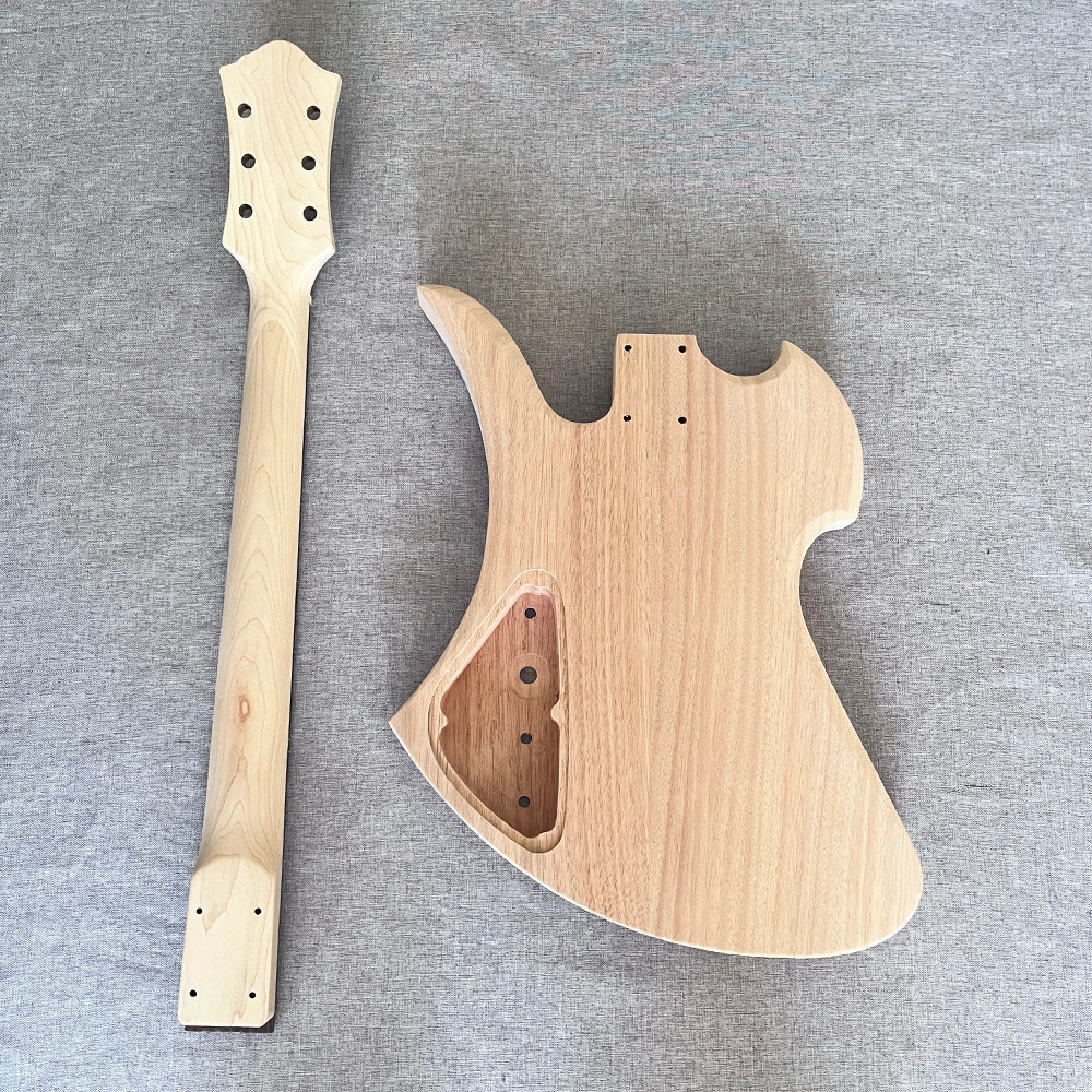 DIY Mockingbird Electric Guitar Kit Mahogany Body Maple Neck CR part bolt-on 24F