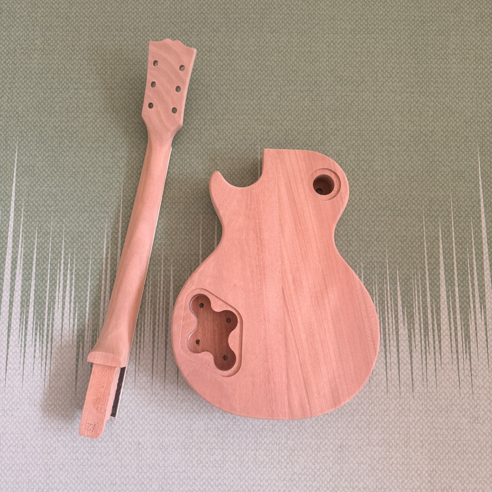 DIY 6-string LP Style Electric Guitar Kit Single binding Flame Maple Top CR part