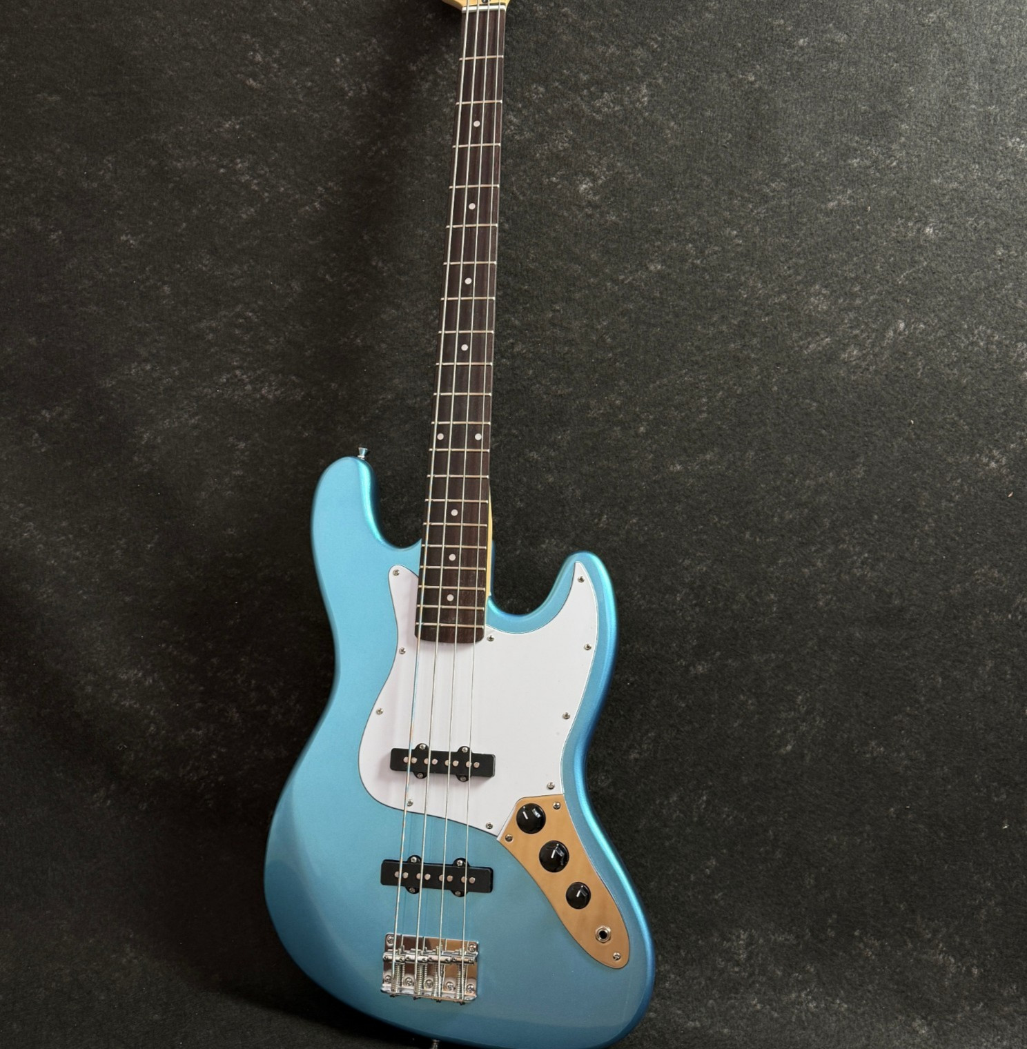 Sky Blue Bass Electric Guitar 4-String Design Rock Style