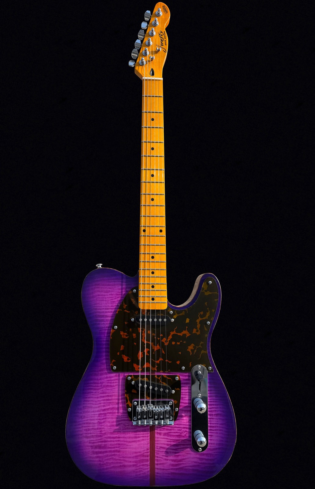 Firefly FFTL Mad Cat Electric Guitar Transparent Purple Maple Neck Flamed Top