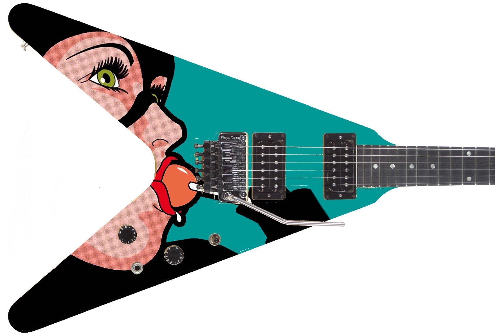 Guitar Skin Wrap Axe Re-Skin Pop Rock Copy Cat Groupie Girl – 1216