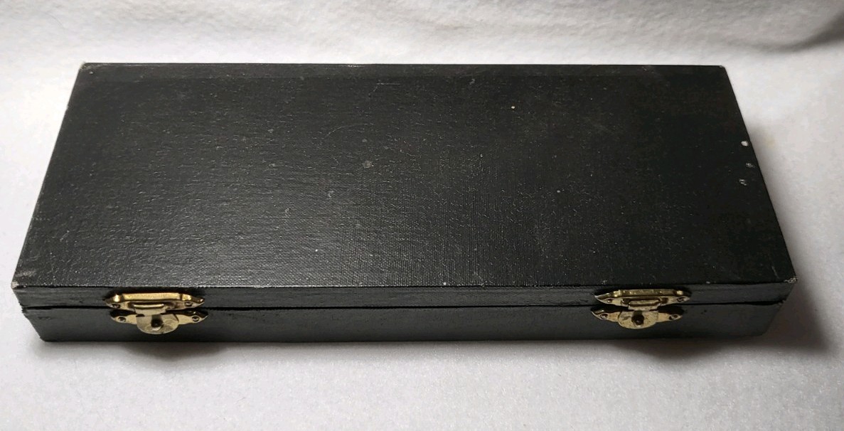 Miniature Electric Black Guitar w/case Musical Instr. Decor Dolls 7 1/4″