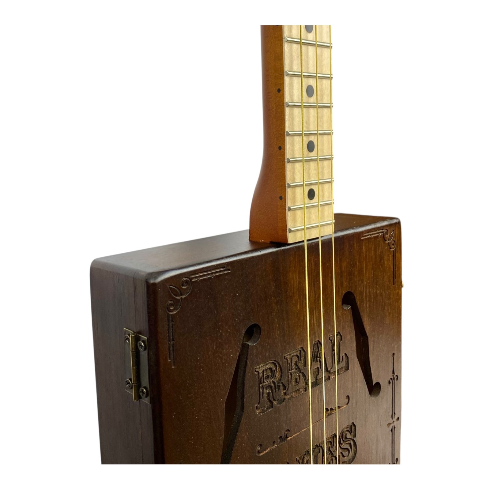 Haze DIY kits Mahogany Cigar Box Guitar – Natural X1 + 2 Slides