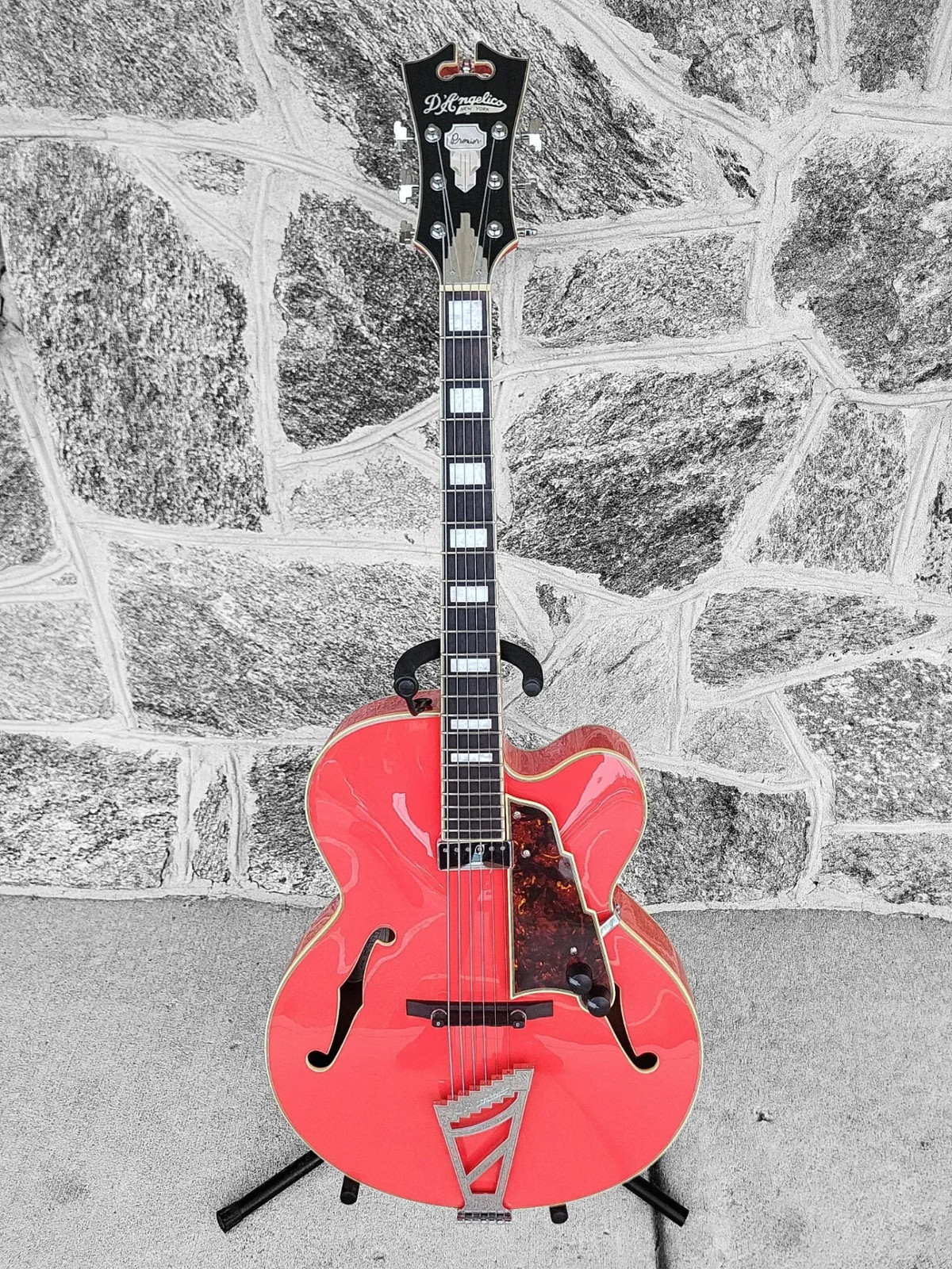 D’Angelico Premier EXL-1 Hollow Body Electric Guitar, Fiesta Red