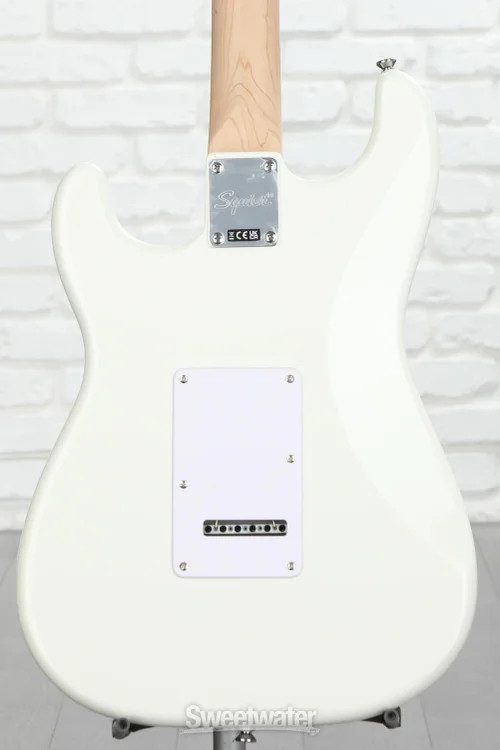 Squier Affinity Series Stratocaster Electric Guitar – Olympic White with Maple
