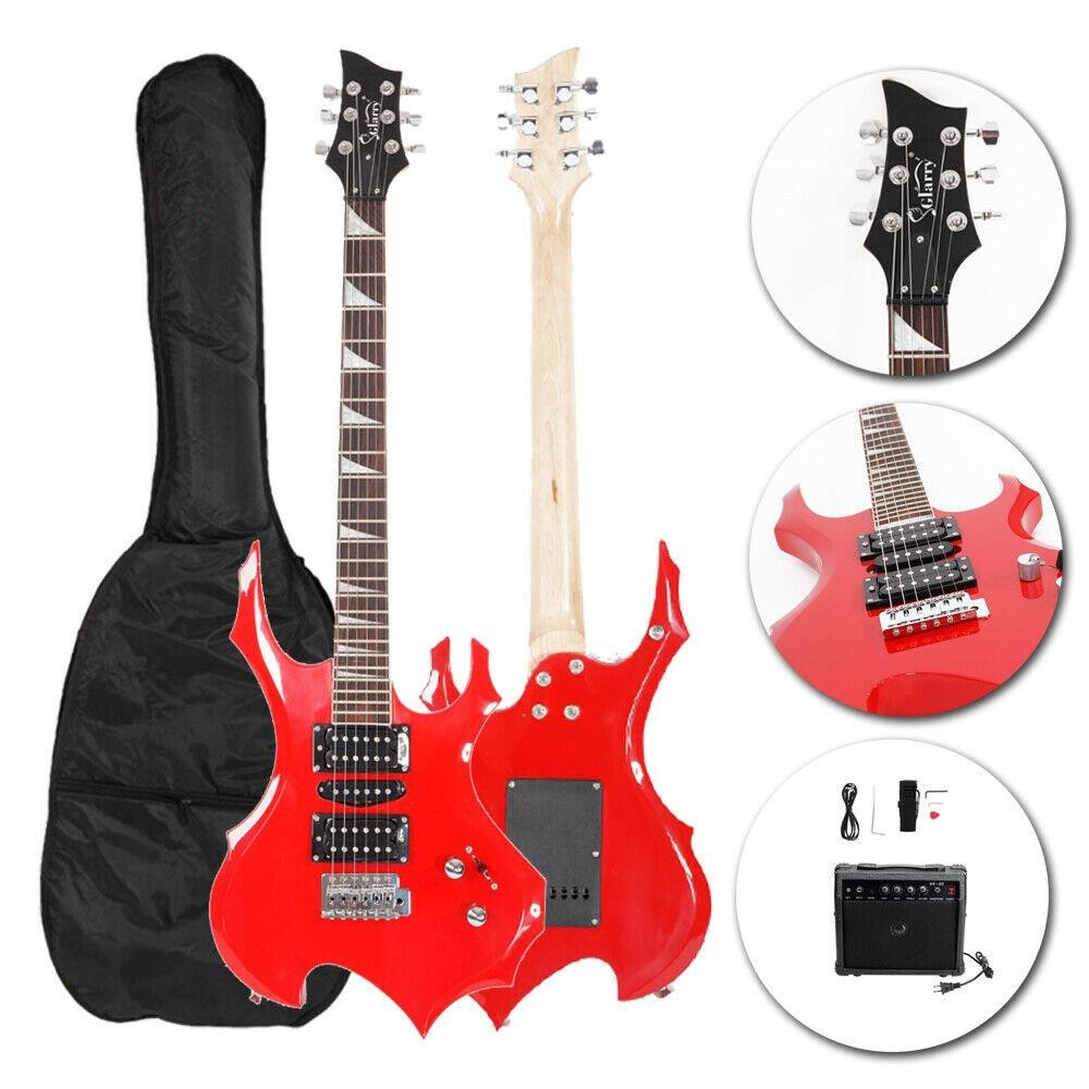 Glarry School Band Electric Guitar Burning Fired 6 String, Bag,20W Speaker US
