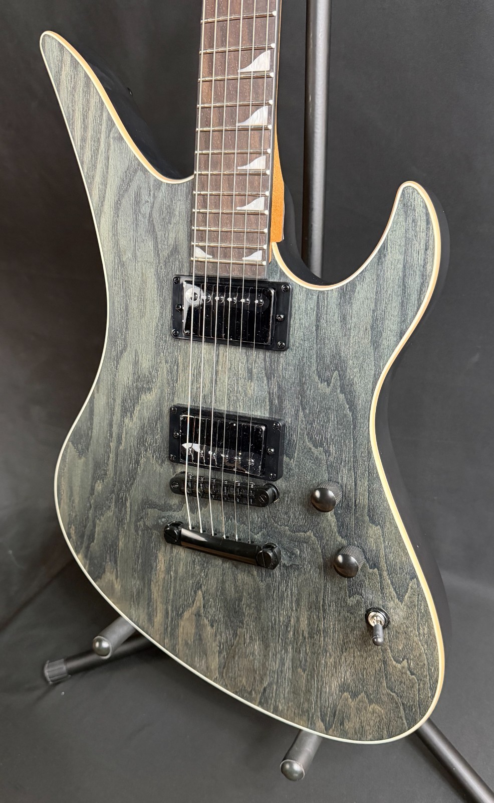 Schecter Avenger Standard Electric Guitar Charcoal Satin Ash Finish