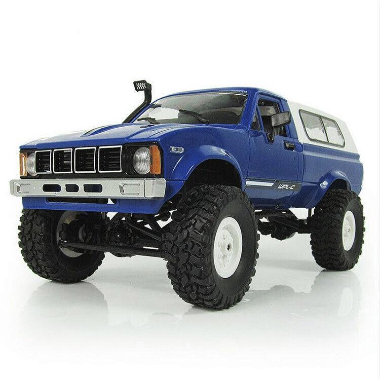 Blue Wpl Rc Truck C24 4×4 4wd Scale 1:16 Crawler Pickup Off Road Rtr Car Love