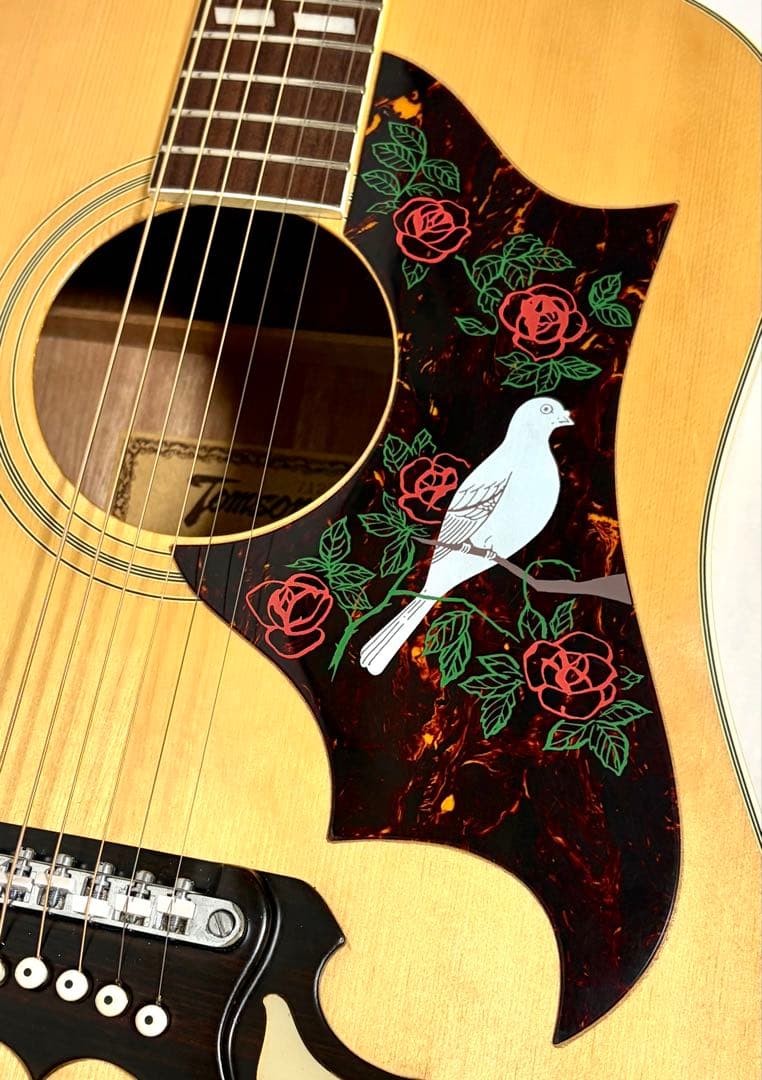 [New strings replaced] Tomson acoustic guitar TG-250 DOVE type Kiso Suzuki