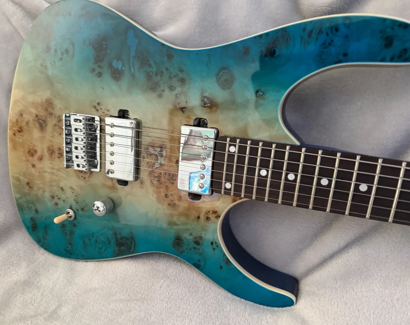 Ibanez Style Electric Guitar Built Hand Wound Pickups/ USA Stunning/ Video