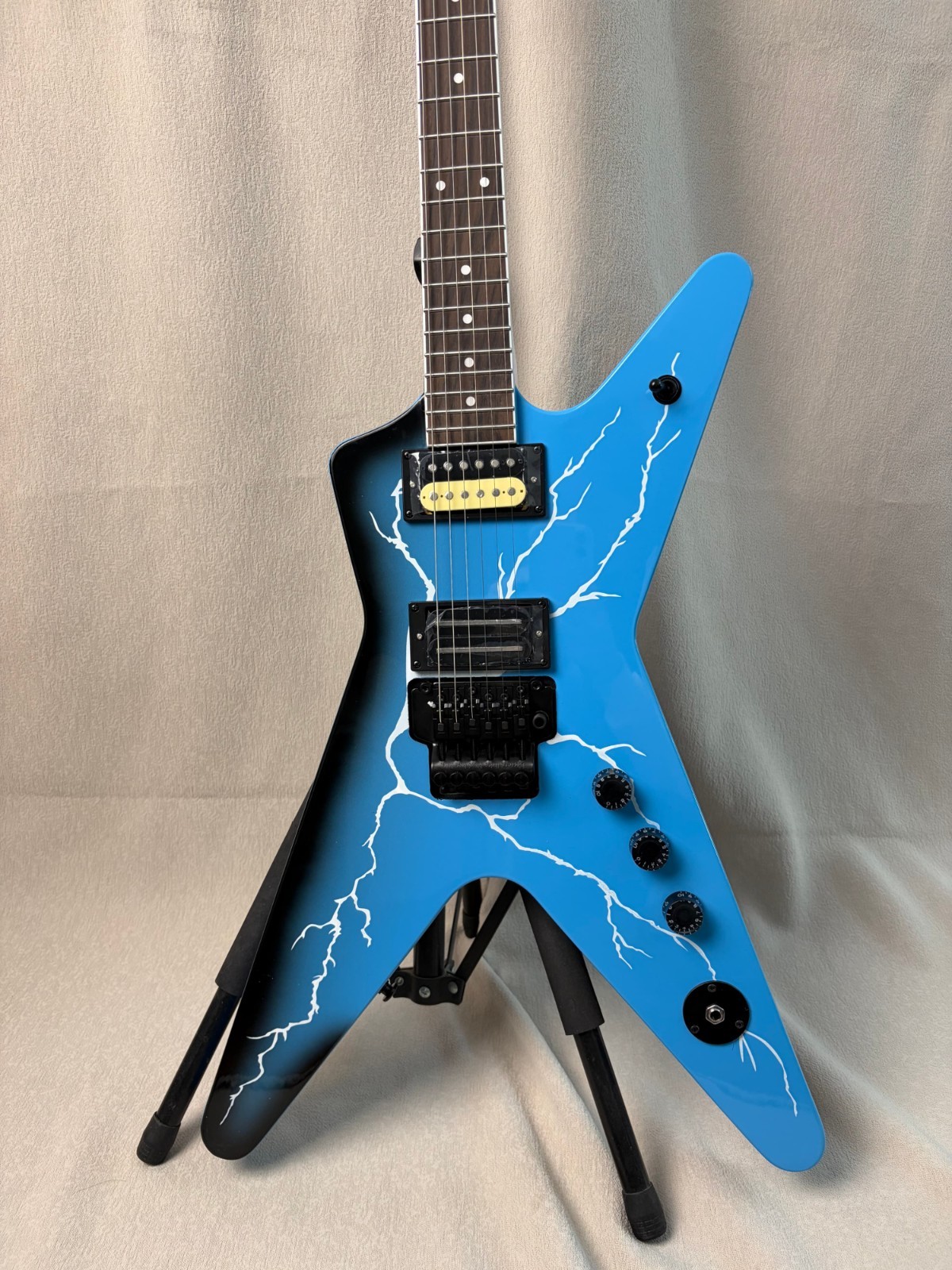 Dimebag Darrel ML Electric Guitar Floydrose vibrato Blue Lightning Veneer