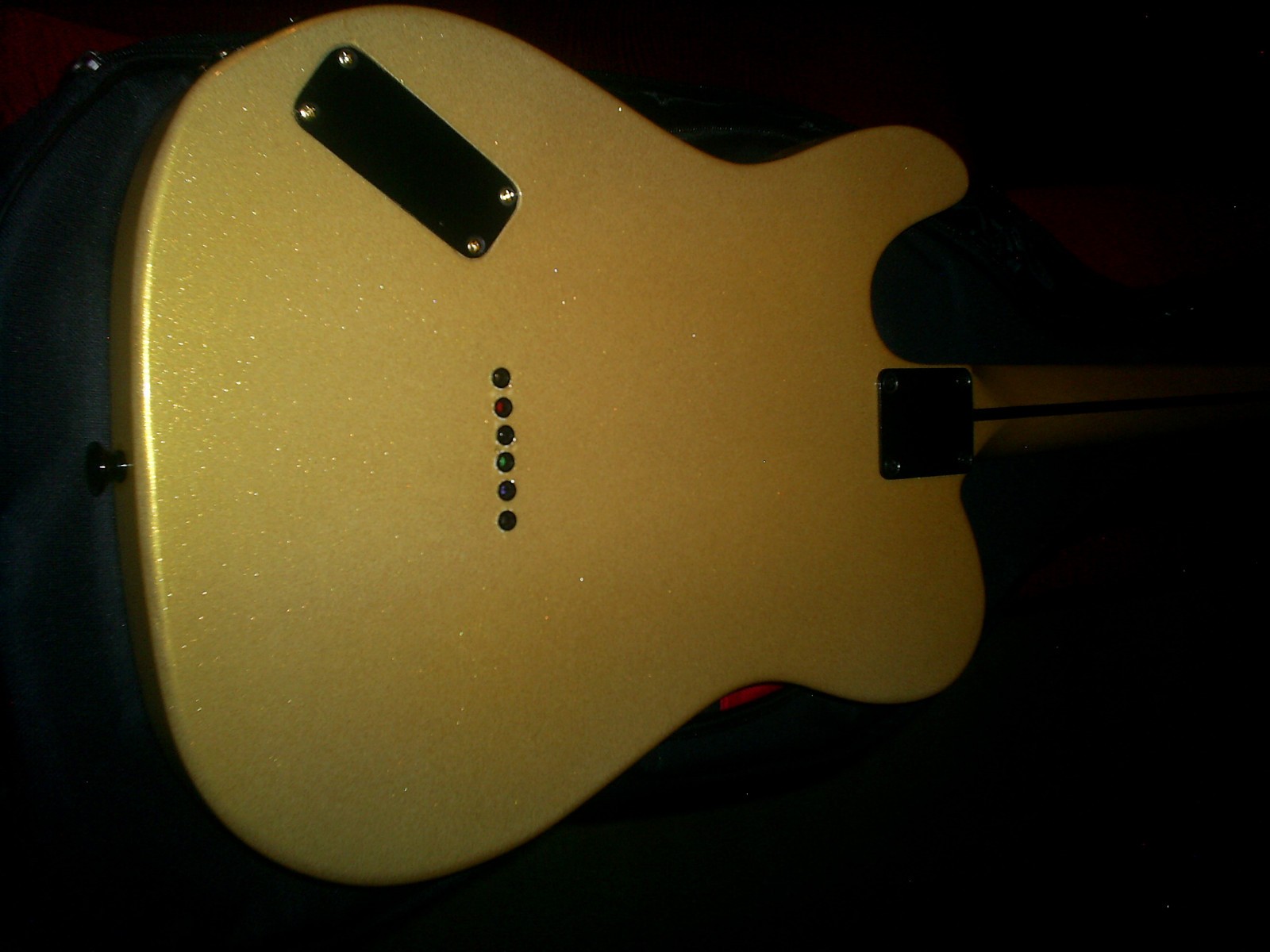Gold Record Tele Electric Guitar Partscaster Used Squier Neck Other Parts New