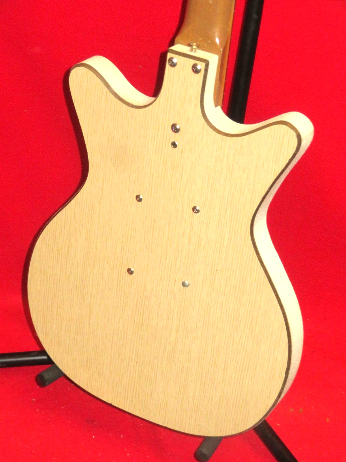 Danelectro 1963 Natural Model 5025 DC 2 Guitar w/ Case
