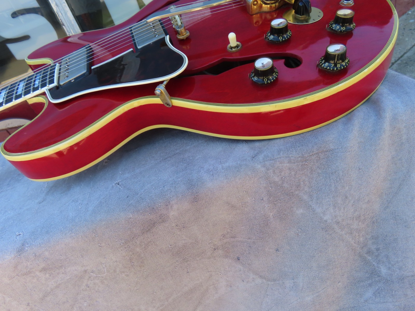 GIBSON 1966 ES-355-TD-SV CHERRY LEFT HANDED BIGSBY 1 OWNER ORIGINAL AMAZING!