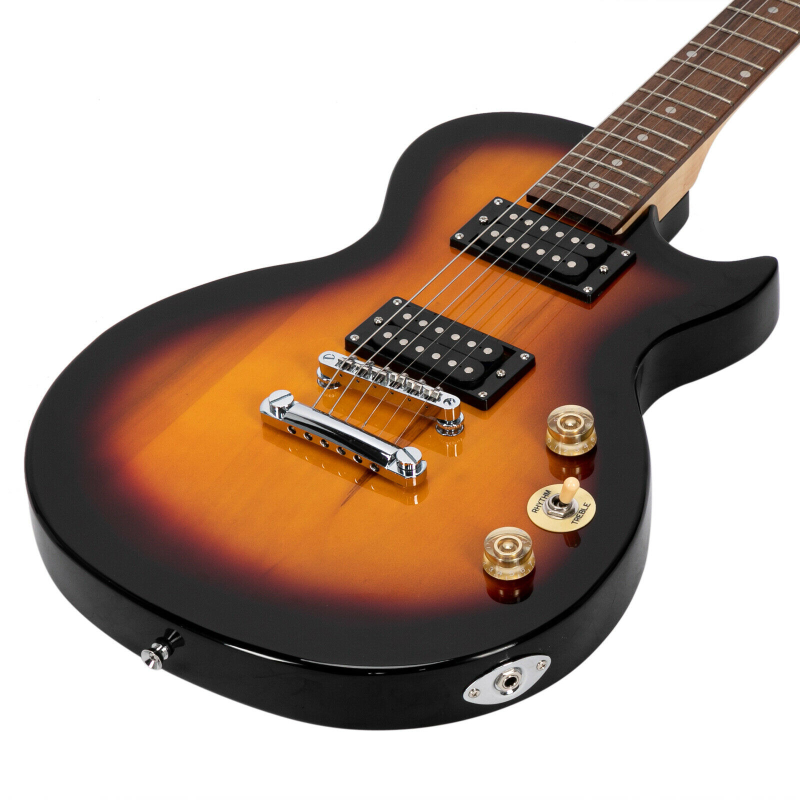 39″Solid Basswood Electric Guitar HH Pickups Laurel Fingerboard W/Bag Strap Pick