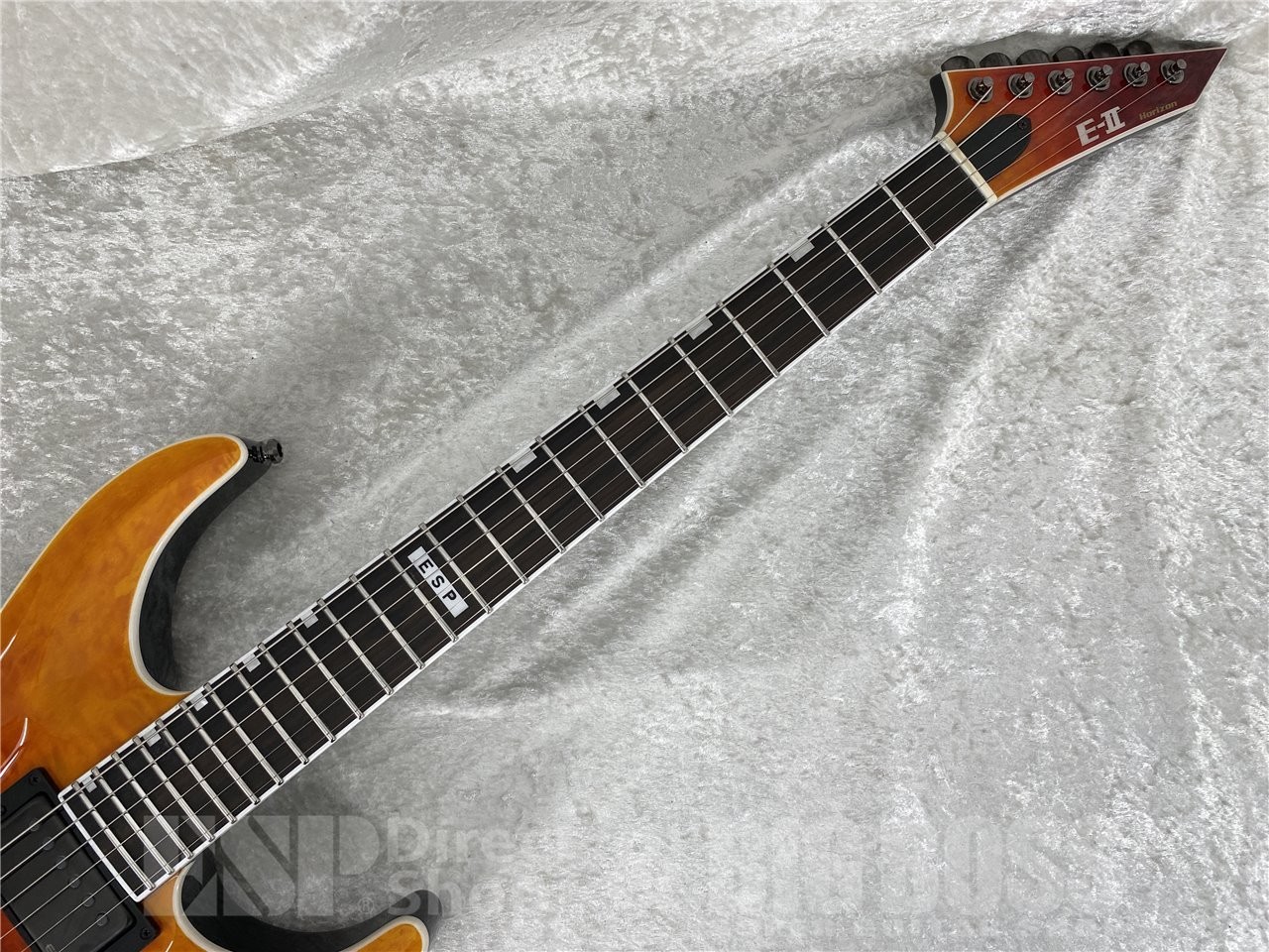 E-II Horizon NT-II Electric Guitar Tiger Eye Amber Fade Quilted Maple Ebony Fing