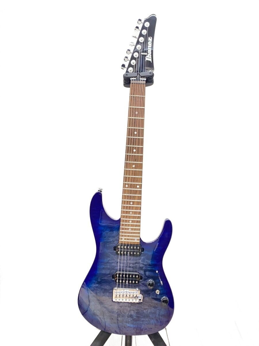Ibanez Az Premium/7 String Electric Guitar/Strat Type/Blue/2S/Steel Saddle/Az427