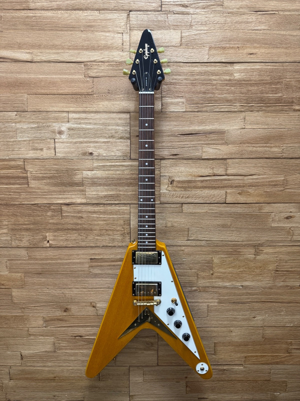 Epiphone ’58 Korina Flying V Electric Guitar- 2001- MIK -6lbs 4oz w/OHSC