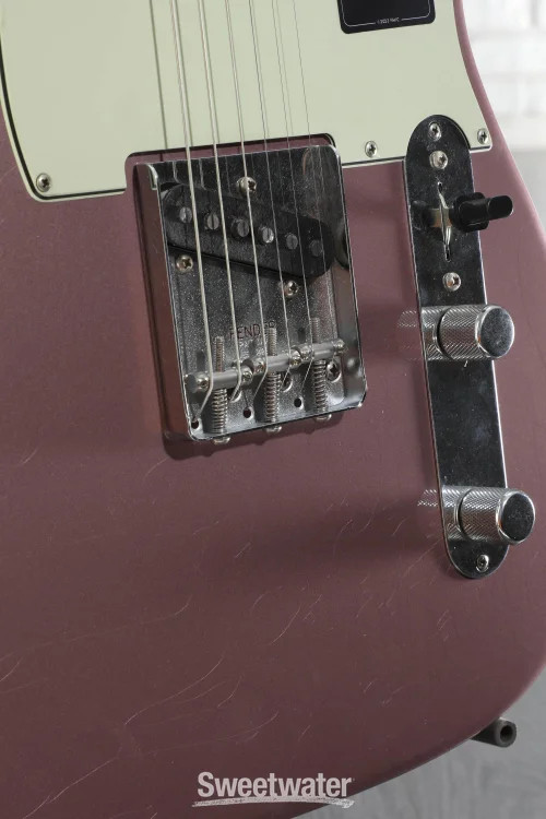 Fender Limited Vintera II Road Worn ’60s Telecaster Electric Guitar – Burgundy